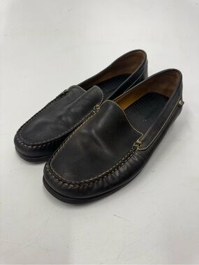 Johnston & Murphy Men's Black Leather Slip-On Driving Loafers Size 12